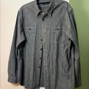 Polo by Ralph Lauren Gray Casual Button Down Shirt